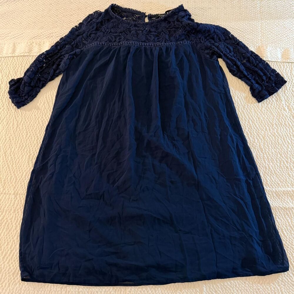 As-u-wish Women's Navy Casual-dresses